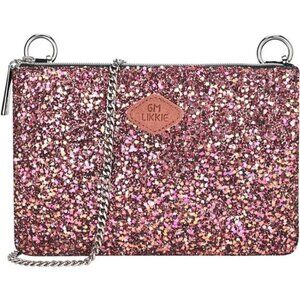 Red Clutch Purse for Women, Crossbody Glitter Evening Bag, Sequin Handbag